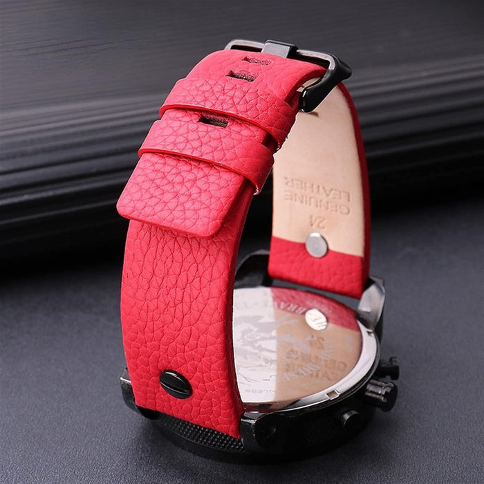 Correa de cuero de 28, correa de reloj correa accesorios hebilla para reloj diésel - Quierox - Tienda Online