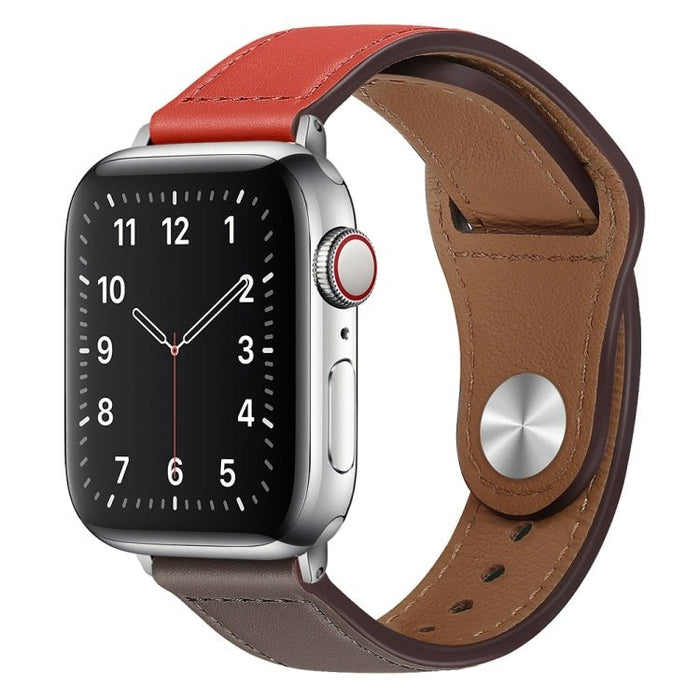 Correa de reloj con hebilla plateada de cuero PU para Apple Watch Series 8 y 7 - Quierox - Tienda Online