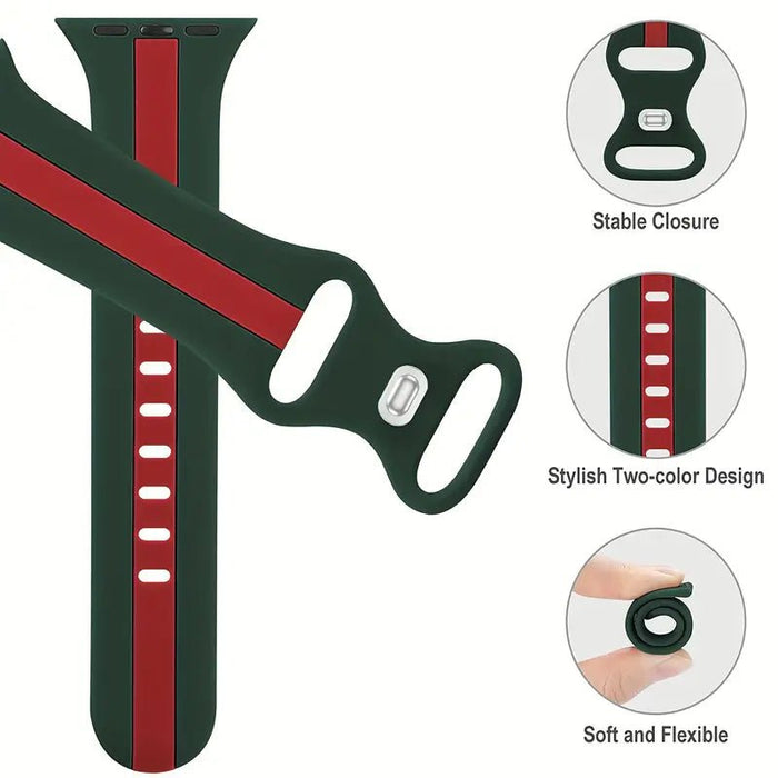 Correa de silicona deportiva para IWatch 38, 40, 41MM - Quierox - Tienda Online