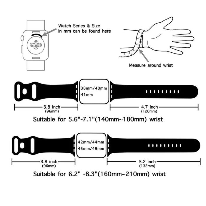 Correa de silicona deportiva para IWatch 38, 40, 41MM - Quierox - Tienda Online