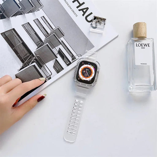 Correa de silicona y funda para Apple Watch transparente de 49mm - Quierox - Tienda Online