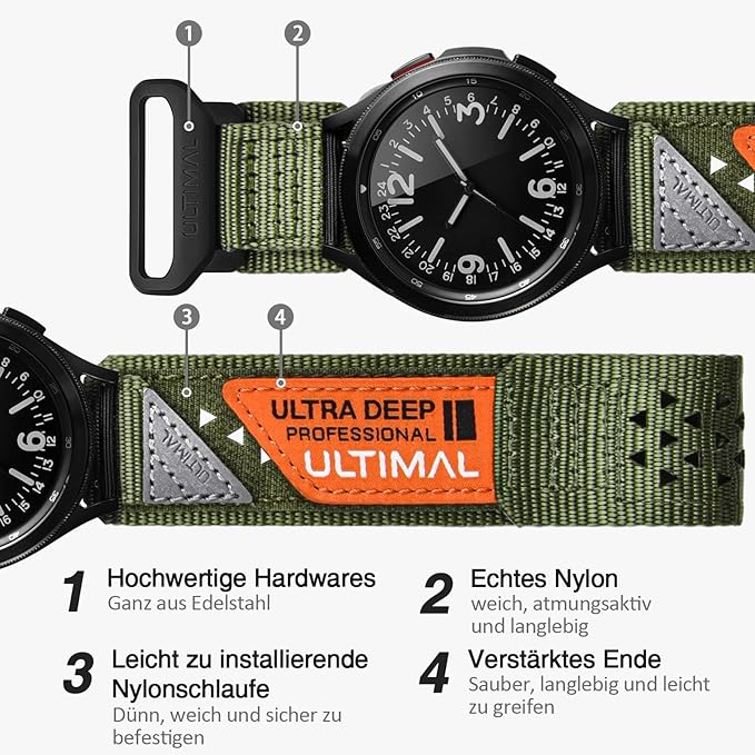 Correa Ultimate compatible con Galaxy Watch 7, nailon suave, transpirable - Quierox - Tienda Online