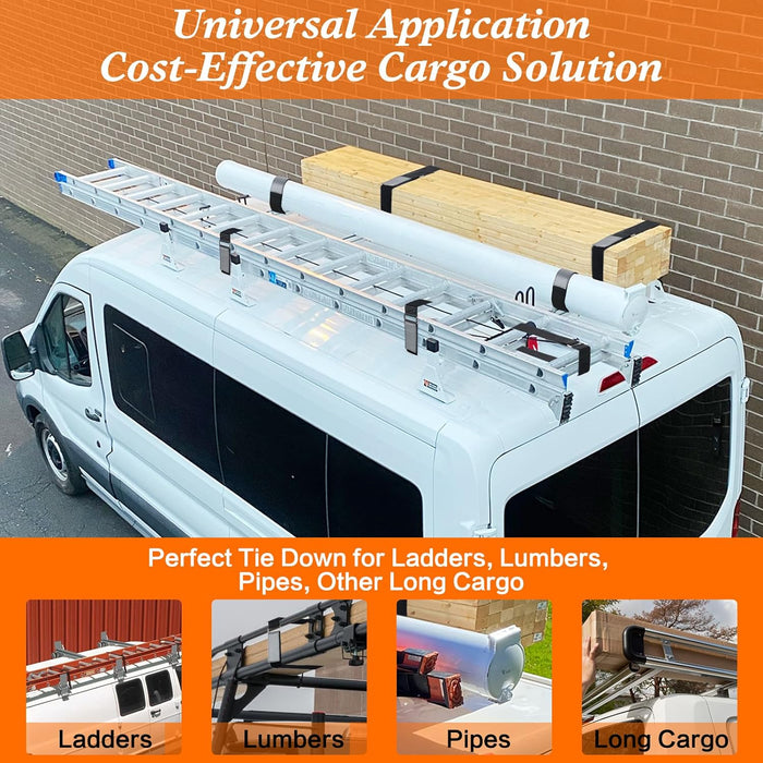 Correas de amarre de escalera, súper reforzadas para portaequipajes de techo, pack de 4 - Quierox - Tienda Online