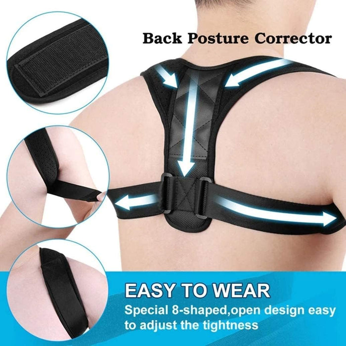 Corrector de postura para mujeres y hombres, soporte ajustable para soporte de clavícula - Quierox - Tienda Online