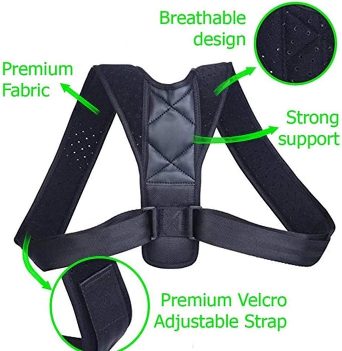 Corrector de postura para mujeres y hombres, soporte ajustable para soporte de clavícula - Quierox - Tienda Online