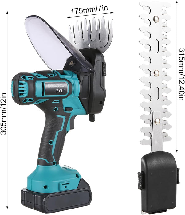 Cortadora de césped y cortasetos inalámbrica Yctze de 20 V, 2 en 1, con tijeras de podar y batería de 2000 mAh - Quierox - Tienda Online