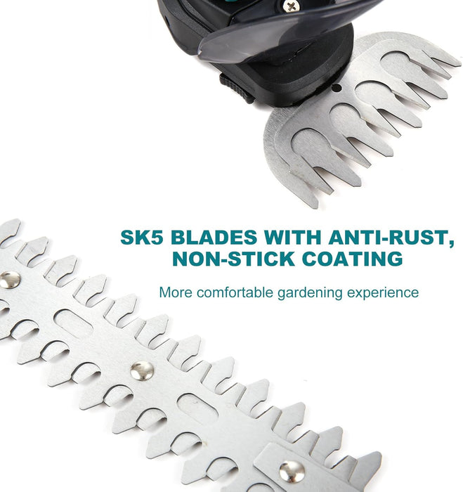 Cortadora de césped y cortasetos inalámbrica Yctze de 20 V, 2 en 1, con tijeras de podar y batería de 2000 mAh - Quierox - Tienda Online