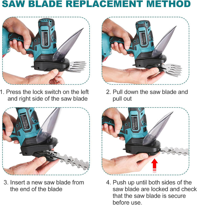 Cortadora de césped y cortasetos inalámbrica Yctze de 20 V, 2 en 1, con tijeras de podar y batería de 2000 mAh - Quierox - Tienda Online