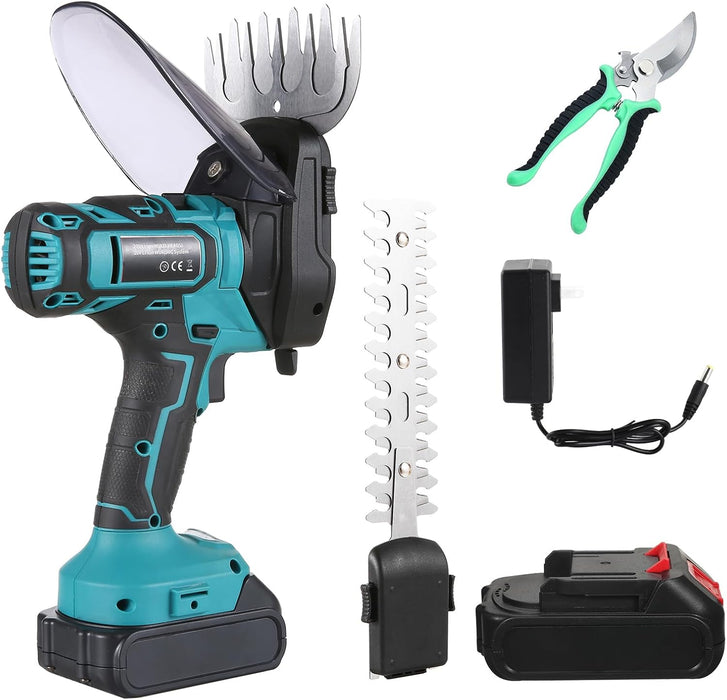 Cortadora de césped y cortasetos inalámbrica Yctze de 20 V, 2 en 1, con tijeras de podar y batería de 2000 mAh - Quierox - Tienda Online