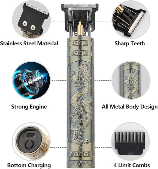 Cortadora de pelo Retro T9, máquina de barbero para hombres, Afeitadora eléctrica - Quierox - Tienda Online