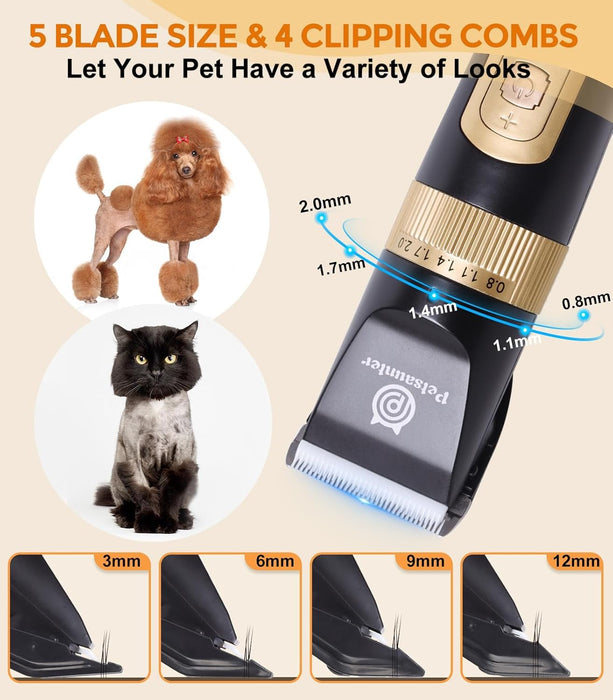 Cortapelos para perros para aseo, 4 velocidades y pantalla LCD - Quierox - Tienda Online