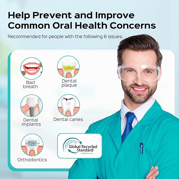 COSLUS Advanced Hilo Dental de Agua para Dientes: 2 Modos & 12 Ajustes de Presión Eléctrico para Ortodoncia - Quierox - Tienda Online
