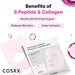 COSRX Mascarillas faciales de hidrogel con colágeno y péptidos rosas , 3 unidades - Quierox - Tienda Online
