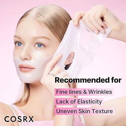 COSRX Mascarillas faciales de hidrogel con colágeno y péptidos rosas , 3 unidades - Quierox - Tienda Online