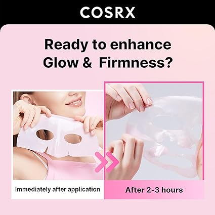 COSRX Mascarillas faciales de hidrogel con colágeno y péptidos rosas , 3 unidades - Quierox - Tienda Online