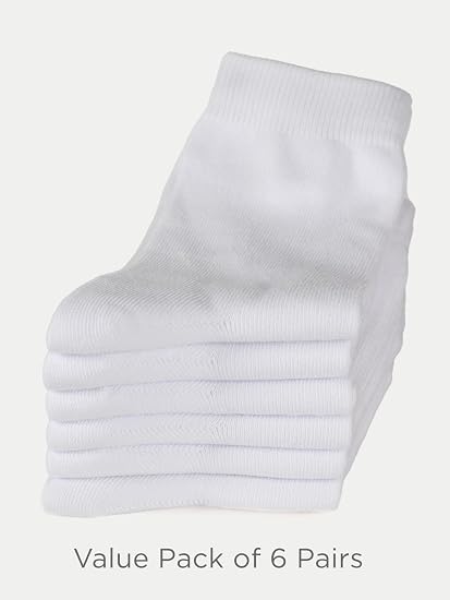 COTTON DAY Calcetines unisex de algodón suave para niños y niñas paquete de 6 - Quierox - Tienda Online