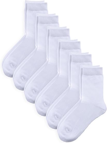 COTTON DAY Calcetines unisex de algodón suave para niños y niñas paquete de 6 - Quierox - Tienda Online