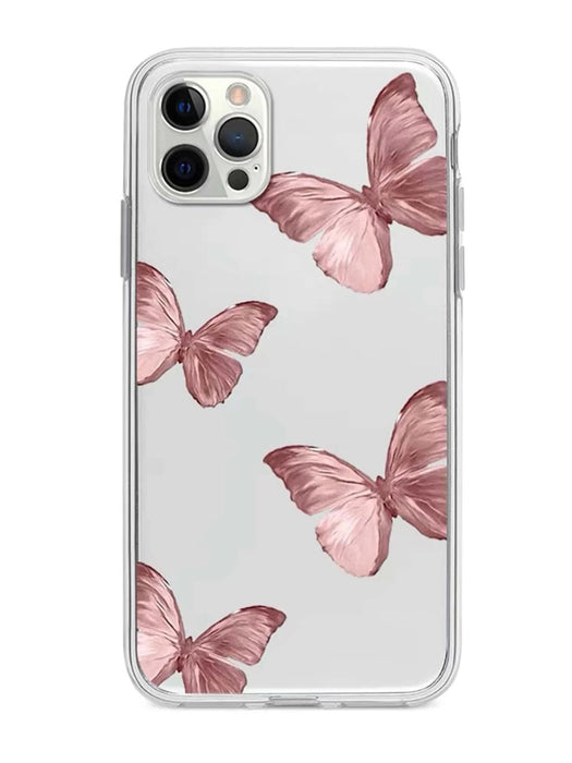 Cover transparente para iphone 12/12pro con diseño de mariposa - Quierox - Tienda Online