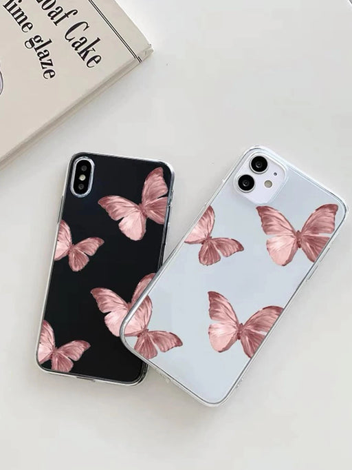 Cover transparente para iphone 12/12pro con diseño de mariposa - Quierox - Tienda Online