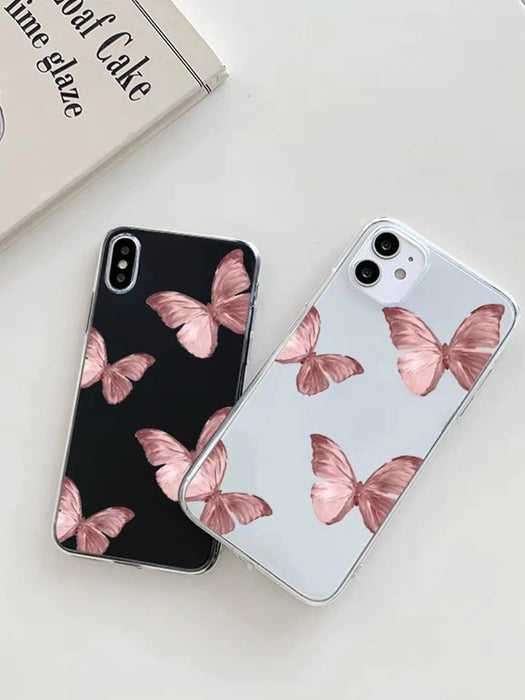 Cover transparente para iphone 12/12pro con diseño de mariposa - Quierox - Tienda Online