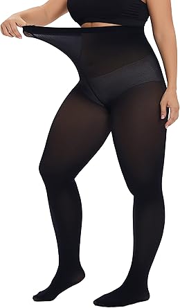 CozyWow Medias de talla grande para mujer, suaves, semiopacas, pantimedia, cintura alta - Quierox - Tienda Online