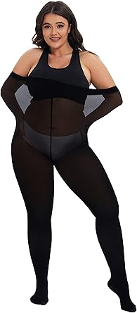 CozyWow Medias de talla grande para mujer, suaves, semiopacas, pantimedia, cintura alta - Quierox - Tienda Online