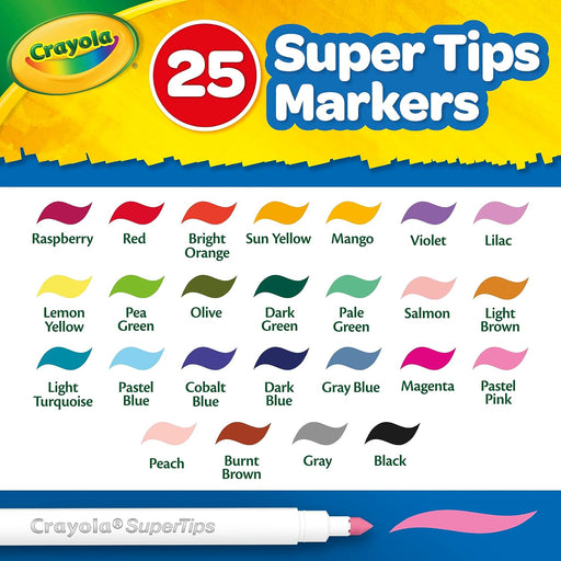 Crayola Super Tips Estuche de arte para colorear con páginas para colorear - Quierox - Tienda Online