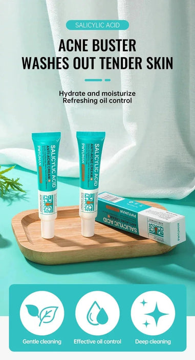 Crema con ácido salicílico para eliminar el acné. Repara el enrojecimiento y las espinillas - Quierox - Tienda Online
