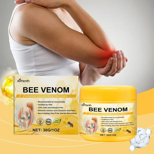Crema De Veneno De Abeja Para Cuidado Articular Y Espalda - Amarillo - Quierox - Tienda Online