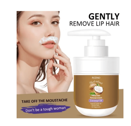 Crema depilatoria facial con aceite de coco, crema suave para el cuerpo, para labio superior - Quierox - Tienda Online