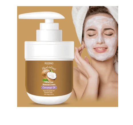 Crema depilatoria facial con aceite de coco, crema suave para el cuerpo, para labio superior - Quierox - Tienda Online