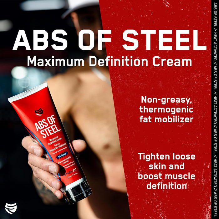 Crema SteelFit Abdominales de acero, crema de definición máxima con 5% de Coaxel - Quierox - Tienda Online