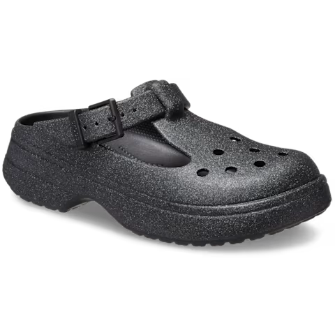 Crocs Zueco clásico Mary Jane con purpurina