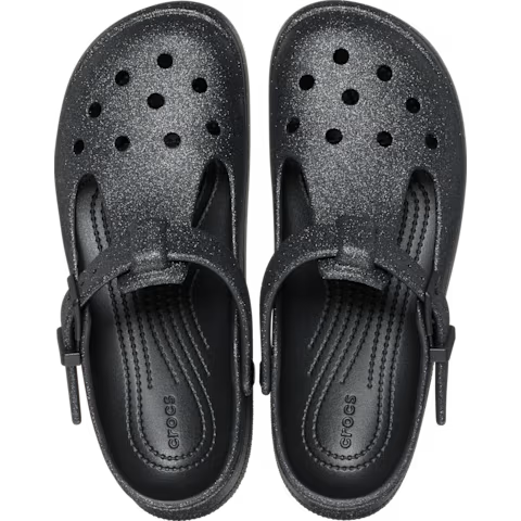 Crocs Zueco clásico Mary Jane con purpurina