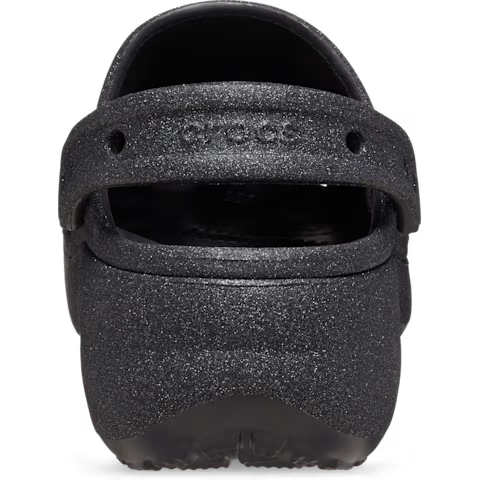 Crocs Zueco clásico con plataforma y purpurina para mujer