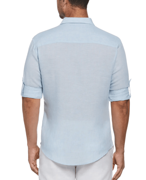 Cubavera Camisa de manga enrollada de mezcla de lino Travelselect - Quierox - Tienda Online
