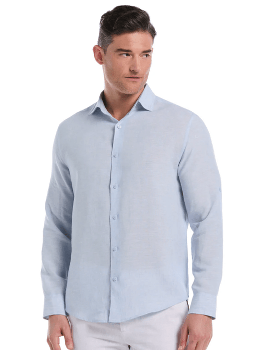 Cubavera Camisa de manga enrollada de mezcla de lino Travelselect - Quierox - Tienda Online