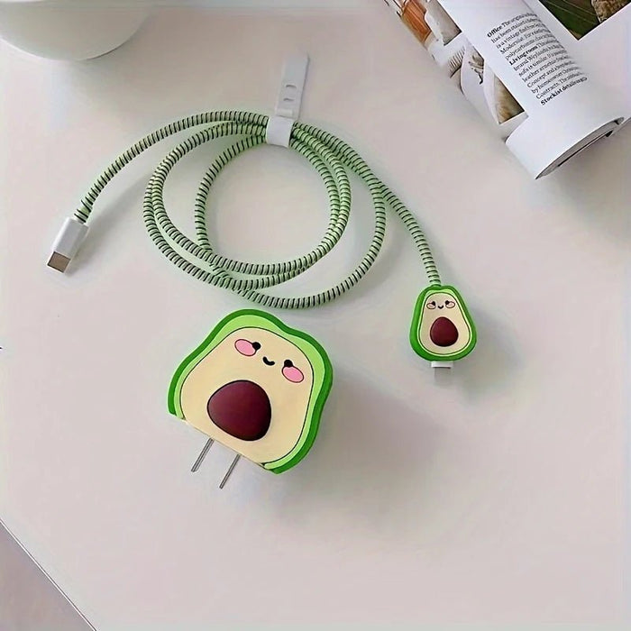 Cubierta protectora de estilo aguacate para cable de datos de cargador Apple - Quierox - Tienda Online