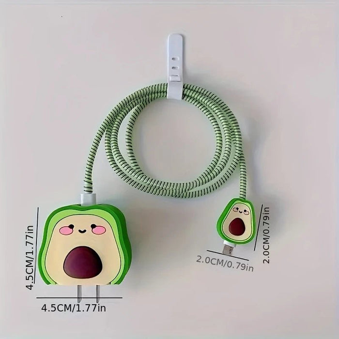 Cubierta protectora de estilo aguacate para cable de datos de cargador Apple - Quierox - Tienda Online
