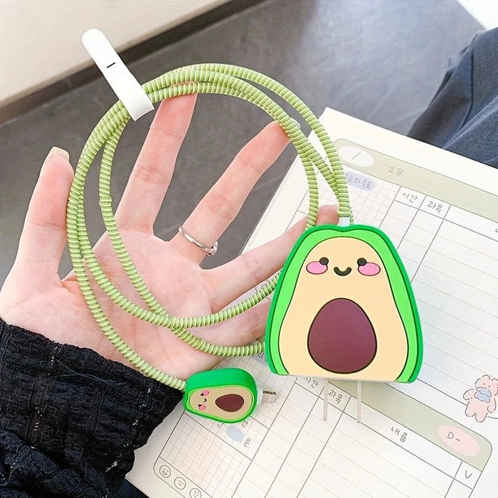 Cubierta protectora de estilo aguacate para cable de datos de cargador Apple - Quierox - Tienda Online