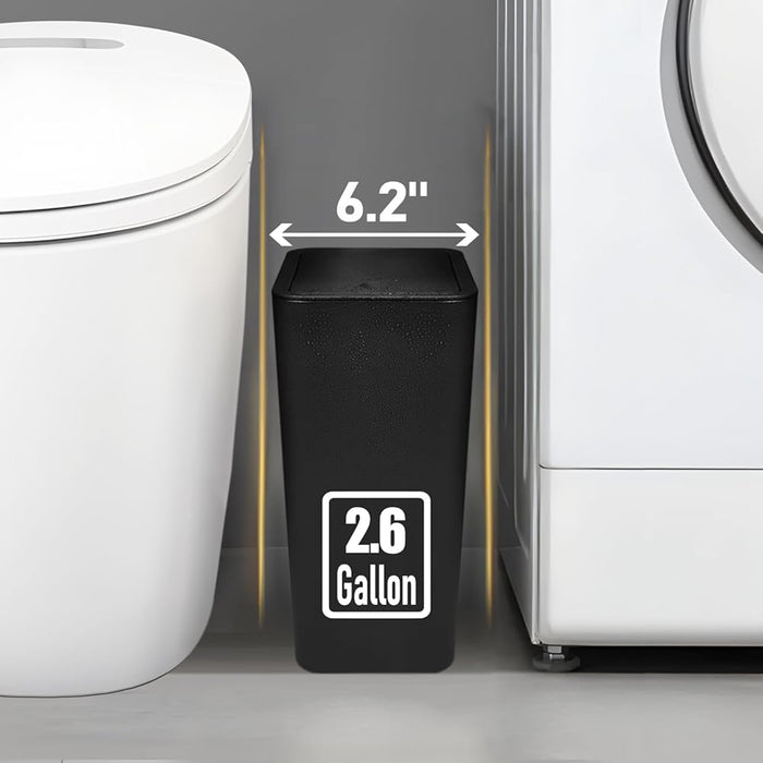 Cubo de Basura para Baño, Papelera de Espacio Reducido con Tapa Emergente - Quierox - Tienda Online