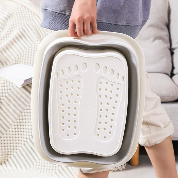 Cubo portátil para masaje de pies fácil de guardar bandeja plegable para baño de pies - Quierox - Tienda Online