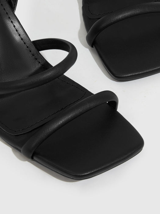 CUCCOO BIZCHIC Zapatos minimalistas de mujer con tira al tobillo de piel sintética - Quierox - Tienda Online