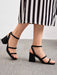 CUCCOO BIZCHIC Zapatos minimalistas de mujer con tira al tobillo de piel sintética - Quierox - Tienda Online