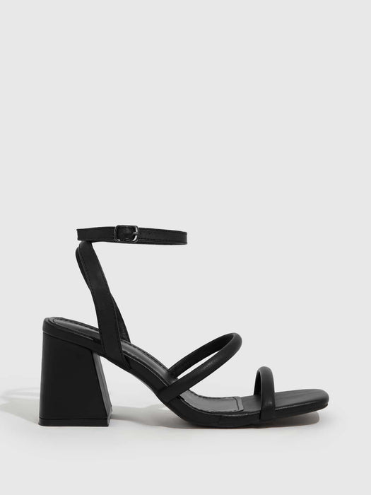 CUCCOO BIZCHIC Zapatos minimalistas de mujer con tira al tobillo de piel sintética - Quierox - Tienda Online