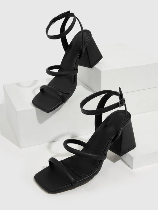 CUCCOO BIZCHIC Zapatos minimalistas de mujer con tira al tobillo de piel sintética - Quierox - Tienda Online