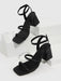 CUCCOO BIZCHIC Zapatos minimalistas de mujer con tira al tobillo de piel sintética - Quierox - Tienda Online