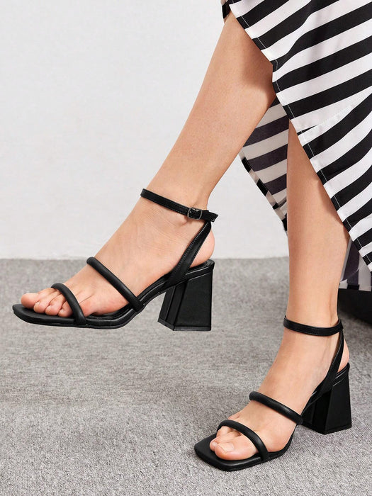 CUCCOO BIZCHIC Zapatos minimalistas de mujer con tira al tobillo de piel sintética - Quierox - Tienda Online