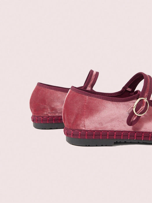CUCCOO DOLLMOD Zapatos planos de estilo Mary Jane de terciopelo clásicos - Quierox - Tienda Online