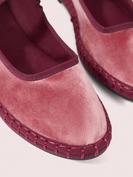CUCCOO DOLLMOD Zapatos planos de estilo Mary Jane de terciopelo clásicos - Quierox - Tienda Online